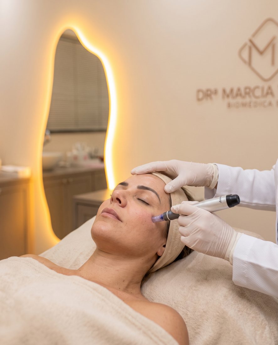 Microagulhamento facial com caneta dermapen